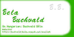 bela buchvald business card